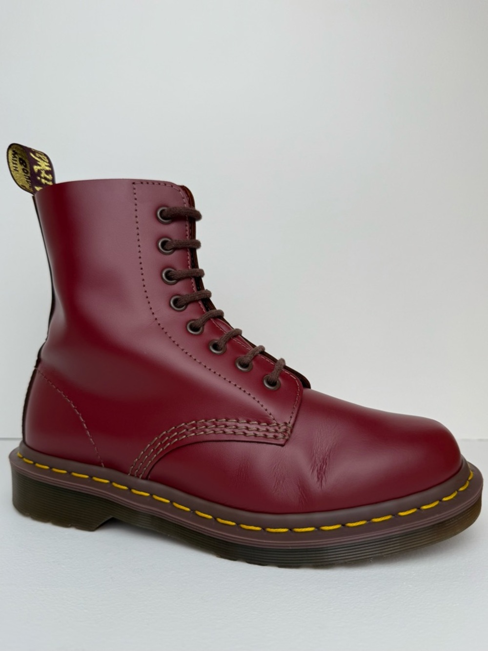 Dr. Martens 1460 Made in England Oxblood Red Quilon Leather Lace Up Boots UK 5 - Picture 4 of 17